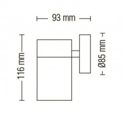 Corp de iluminat pe perete MANOLYA-1 max.35W IP44 230V GU10 075-008-0001