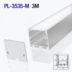 Profil din aluminiu pentru bandă LED exterior 3m/set 35*35mm PL-3535-M 3m PANLIGHT