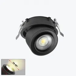 Corp de iluminat LED ZOOM 15-45° incorporabil negru 15W 4000K PL-15PT20CBK