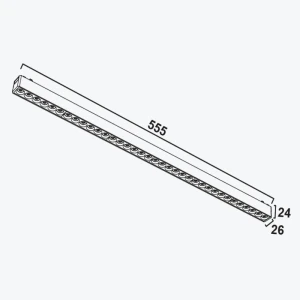 LED liniar grila magnetică negru 30W,4000K,DC48V,555MM PANLIGHT ULTRA SLIM PL-30MTA-BK