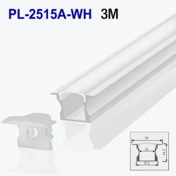 Profil din aluminiu pentru bandă LED interior белый 3m/set 24*14.2mm PL-2515A-WH 3m PANLIGHT