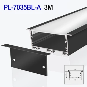 Profil din aluminiu pentru bandă LED interior negru 3m/set 86*35mm PL-7035BL-A 3m PANLIGHT