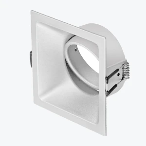 Spot incorporat GU10 patrat alb 93x93x43mm IP20 PL-23595W