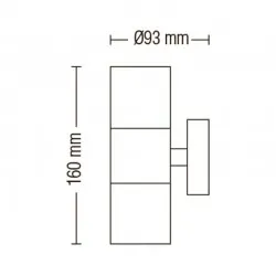 Corp de iluminat pe perete MANOLYA-2 max. 2x35W IP44 230V GU10 075-008-0002