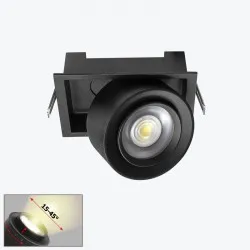 Corp de iluminat LED ZOOM 15-45° incorporabil negru 15W 4000K PL-15PT20C1BK