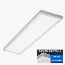 Panou LED universal  montaj ext/inte. alb LED PL-PU312-50CW 1195x295mm 50W 6500K