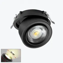 Corp de iluminat LED ZOOM 15-45° incorporabil negru 28W 4000K PL-28PT30CBK