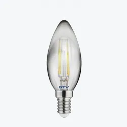 Bec LED filament Vintage fumuriu C37 4W 240Lm E14 2700K LD-C35FP4-30 GTV