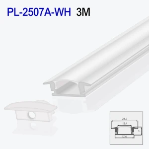 Profil din aluminiu pentru bandă LED interior alb 3m/set 24.7*7mm PL-2507A-WH 3m PANLIGHT