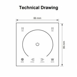 Controller pentru banda LED RGB Touch interior DC12-24V 4A IP20 100-004-0288-thumb-4