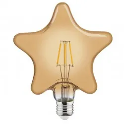 Bec LED filament RUSTIC STAR-6 6W 540Lm E27 2200K 001-031-0006