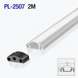 Profil din aluminiu pentru bandă LED exterior 2m/set 24.85*7.4mm PL-2507 2m PANLIGHT