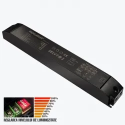 Sursa de alimentare negru cu reglarea nivelului de luminozitate LED SLIM DC24V 8.33A 200W IP20 PL-S200QL-24 PANLIGHT