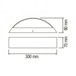 Corp de iluminat pe perete MESE 5.5W negru IP44 230V 4100K 076-004-0006