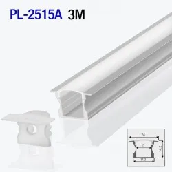 Profil din aluminiu pentru bandă LED interior 3m/set 24*14.2mm PL-2515A 3m PANLIGHT