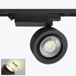 Proiector track cu LED ZOOM 15-45° pe sina 2 fire negru 36W 4000K PL-36PG40ABK