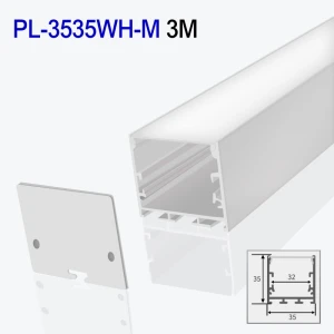 Profil din aluminiu pentru bandă LED exterior alb 3m/set 35*35mm PL-3535WH-M 3m PANLIGHT