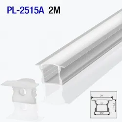 Profil din aluminiu pentru bandă LED interior 2m/set 24*14.2mm PL-2515A 2m PANLIGHT