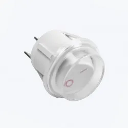 Intrerupator rotund cu garnitura IP44 max.750W alb AE-WLIP44-15