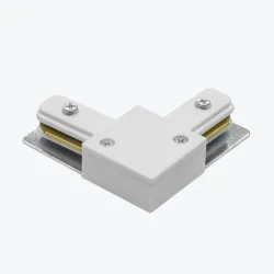 Conector model L p/u sina track 2 fire alb PL-SCLWH