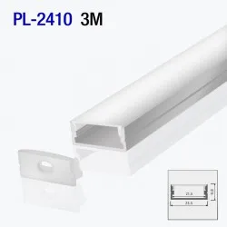 Profil din aluminiu pentru bandă LED exterior 3m/set 23.5*9.8mm PL-2410 3m PANLIGHT