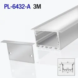 Profil din aluminiu pentru bandă LED interior 3m/set 64*32mm PL-6432-A 3m PANLIGHT