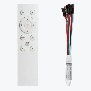 Controller pentru banda LED digitala adresabila CCT cu telecomanda RF, DC12-24V, IP20, 3000K/4000K/6500K 4х2048 pix, Flowing/Running PANLIGHT