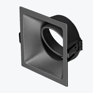 Spot incorporat GU10 patrat negru 93x93x43mm IP20 PL-23595B