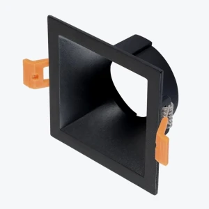 Spot incorporat GU10 patrat negru 82x82x42mm IP20 PL-23517B