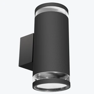 Corp de iluminat fatada max.2x35W GU10 IP44 90x180x132mm negru PL-12622P PANLIGHT