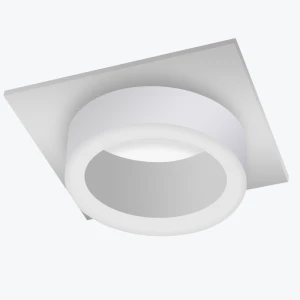 Spot incorporat GU10 patrat alb 92x92x43mm IP20 PL-23423W