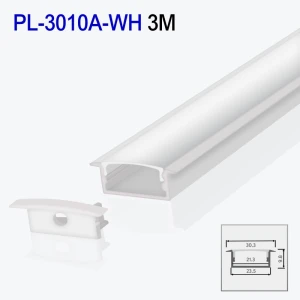 Profil din aluminiu pentru bandă LED interior alb 3m/set 30.3*9.8mm PL-3010A-WH 3m PANLIGHT