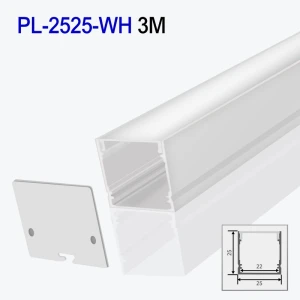 Profil din aluminiu pentru bandă LED exterior alb 3m/set 25*25mm PL-2525-WH 3m PANLIGHT