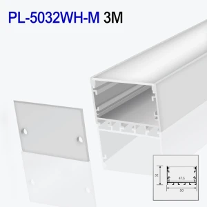 Profil din aluminiu pentru bandă LED exterior alb 3m/set 50*32mm PL-5032WH-M 3m PANLIGHT